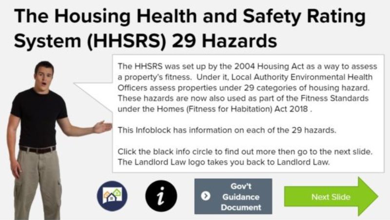 HHSRS 29 Hazards linked to the 2004 Housing Act