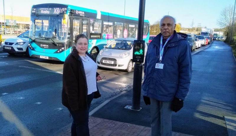 Cllrs Ram Srivastava, Jim Ellis and Sarah Feeney visit Leicester road and observe dangers traffic on the 